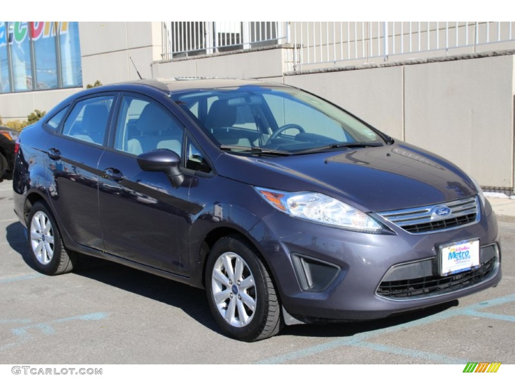 2012 Fiesta SE Sedan - Violet Grey Metallic / Light Stone/Charcoal Black photo #3