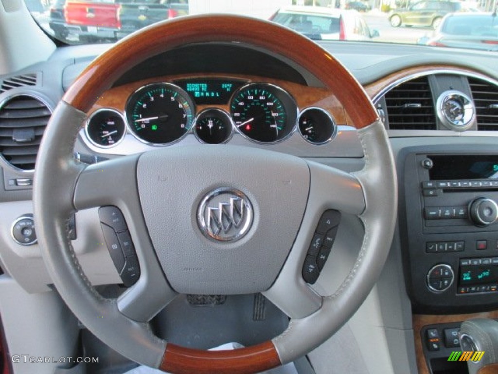 2011 Buick Enclave CXL Titanium/Dark Titanium Steering Wheel Photo #101844930