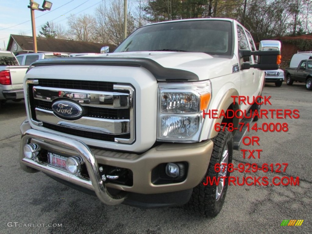 2012 F250 Super Duty King Ranch Crew Cab 4x4 - Oxford White / Adobe photo #1