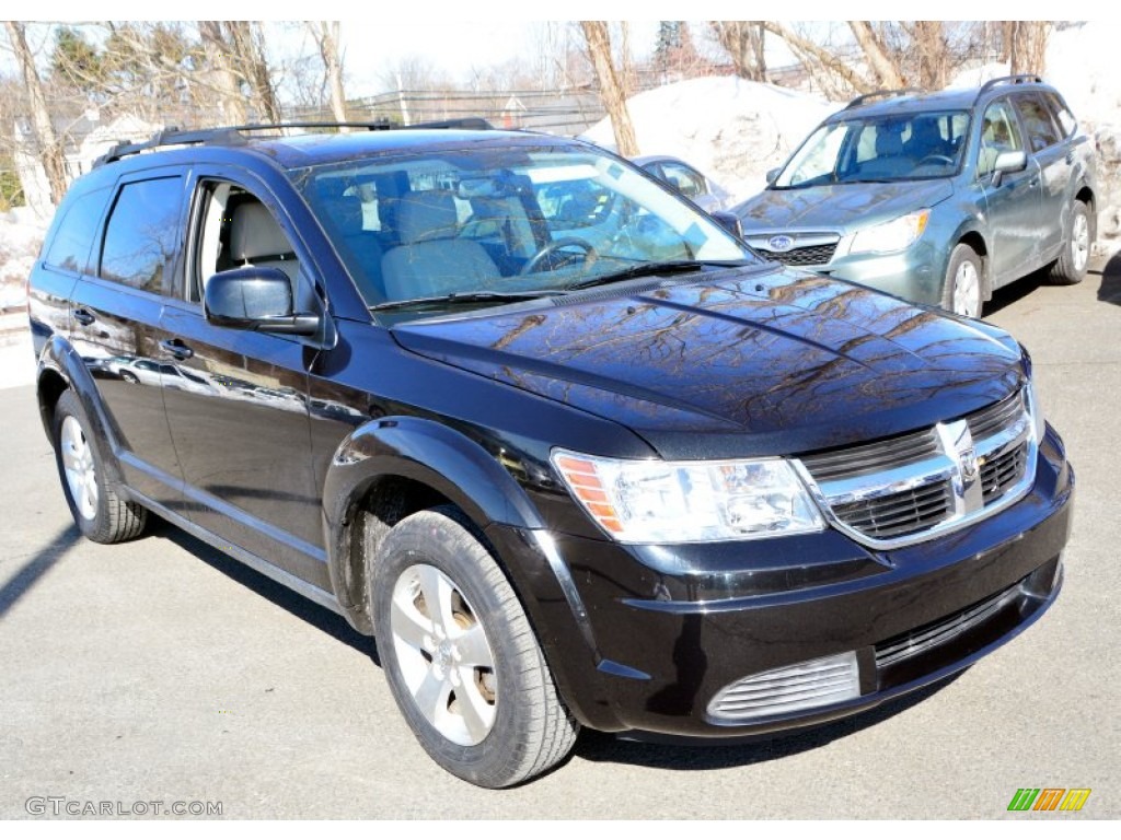 2009 Journey SXT - Brilliant Black Crystal Pearl / Dark Slate Gray/Light Graystone photo #3