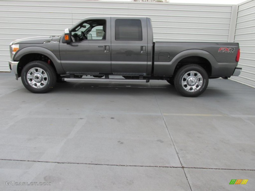 2015 F250 Super Duty Lariat Crew Cab 4x4 - Magnetic / Black photo #6