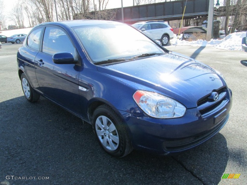 2010 Accent GS 3 Door - Dark Sapphire Blue / Black photo #4