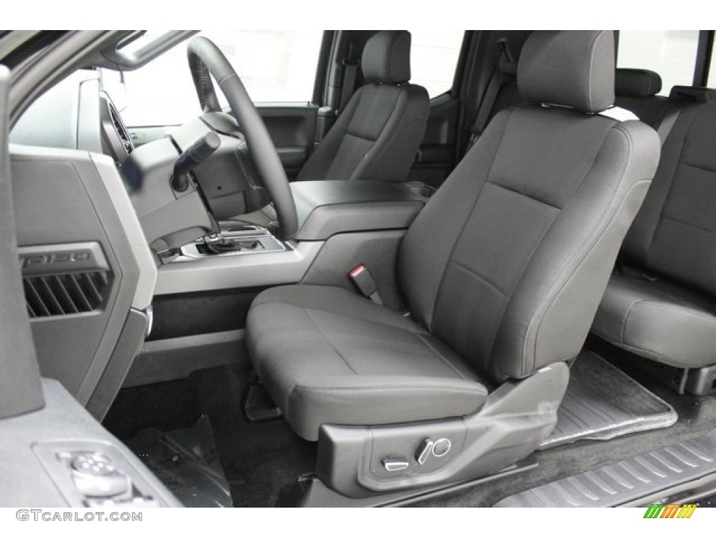 Black Interior 2015 Ford F150 XLT SuperCab 4x4 Photo #101856582