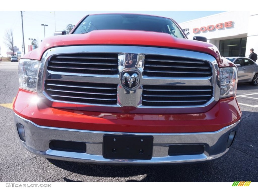 2014 1500 Big Horn Quad Cab 4x4 - Flame Red / Black/Diesel Gray photo #2