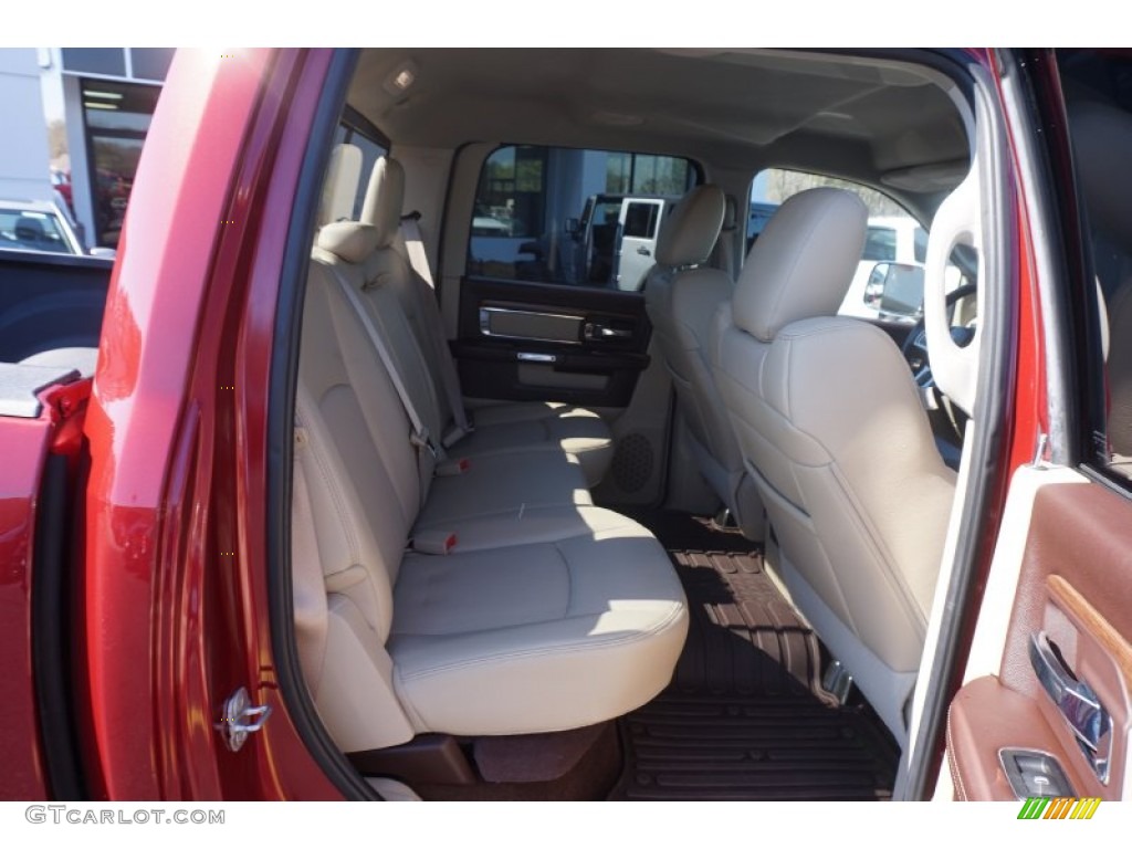 2013 1500 Laramie Crew Cab 4x4 - Deep Cherry Red Pearl / Canyon Brown/Light Frost Beige photo #17