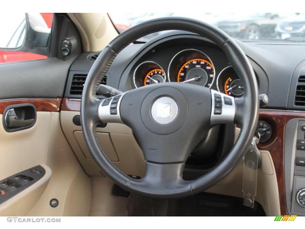 2009 Saturn Aura Hybrid Tan Steering Wheel Photo #101862802