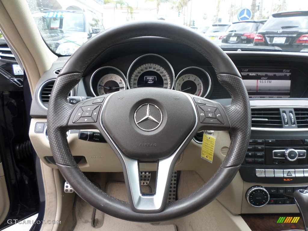 2013 C 250 Sport - Lunar Blue Metallic / Almond Beige photo #10