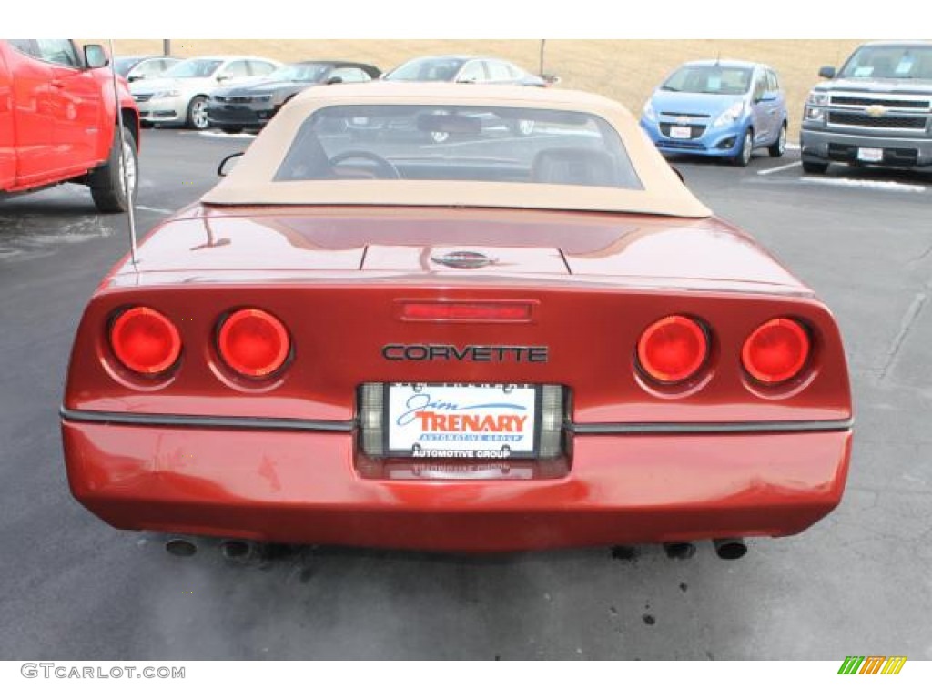 1988 Corvette Convertible - Dark Red Metallic / Saddle photo #5