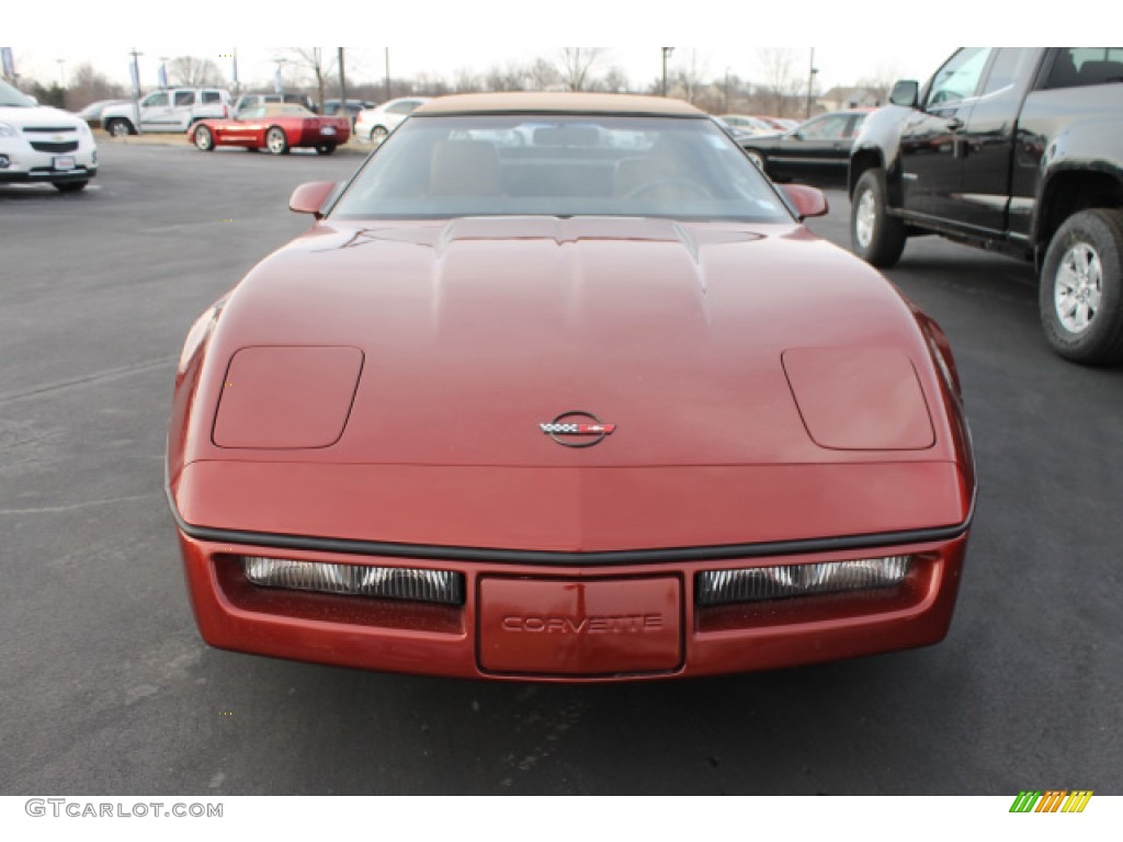 1988 Corvette Convertible - Dark Red Metallic / Saddle photo #7