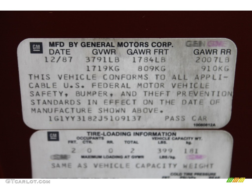 1988 Corvette Convertible - Dark Red Metallic / Saddle photo #16