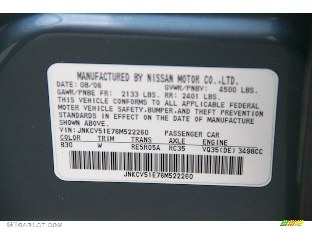 2006 G 35 Sedan - Lakeshore Slate Blue Metallic / Stone photo #29