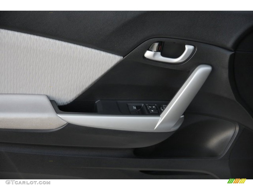 2015 Civic LX Coupe - Taffeta White / Gray photo #9