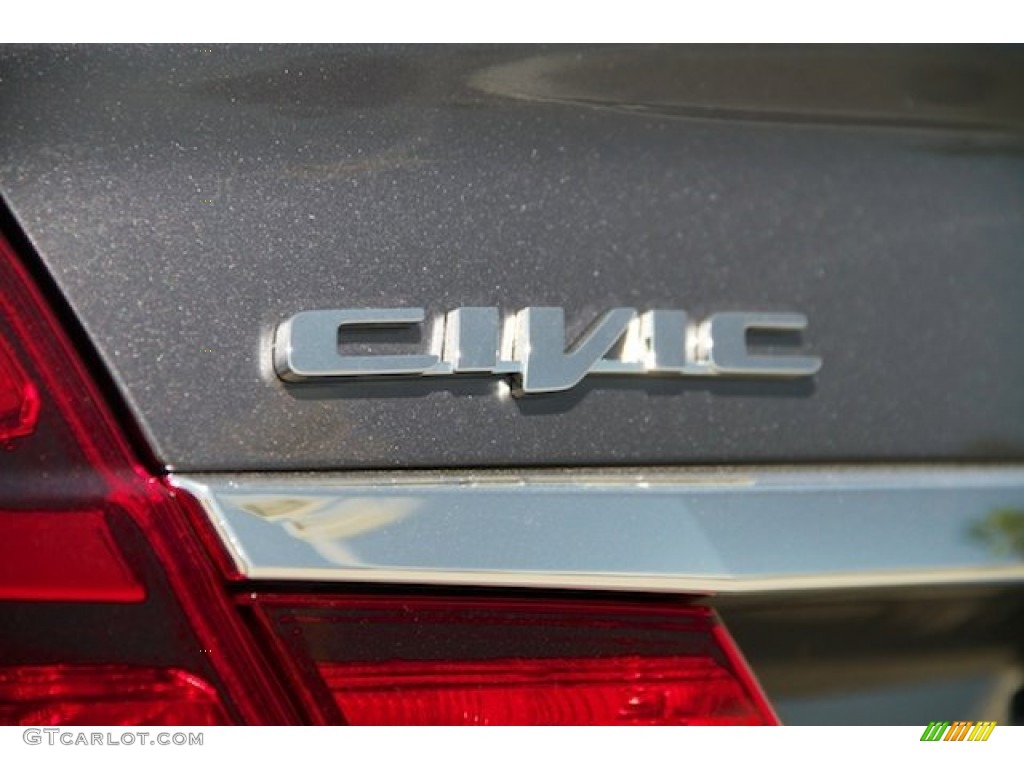 2015 Civic EX-L Sedan - Modern Steel Metallic / Black photo #3