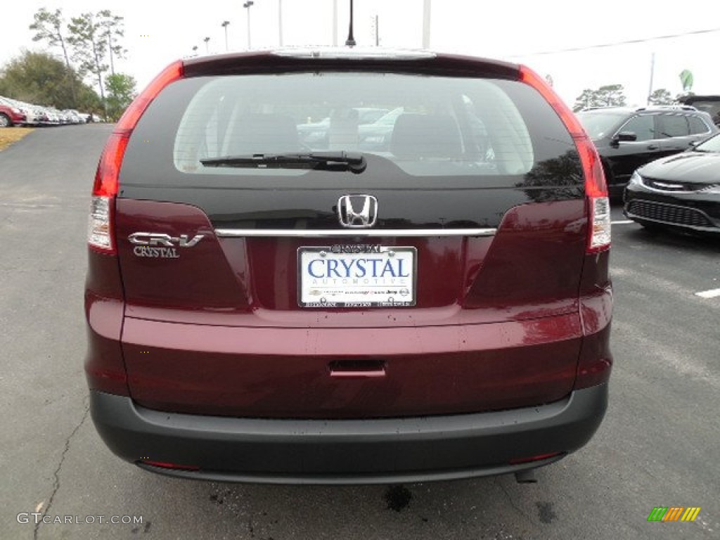 2013 CR-V LX - Basque Red Pearl II / Gray photo #8