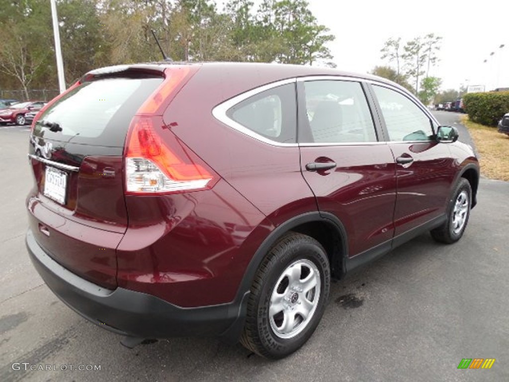 2013 CR-V LX - Basque Red Pearl II / Gray photo #9