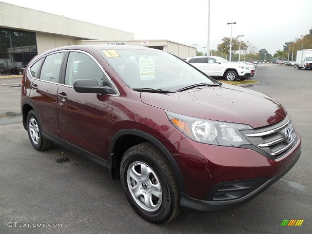 2013 CR-V LX - Basque Red Pearl II / Gray photo #11