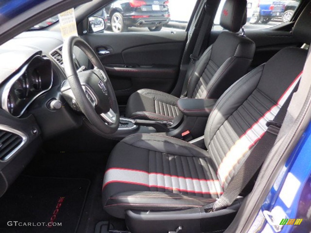 2012 Avenger R/T - Blue Streak Pearl / Black/Silver/Red photo #4