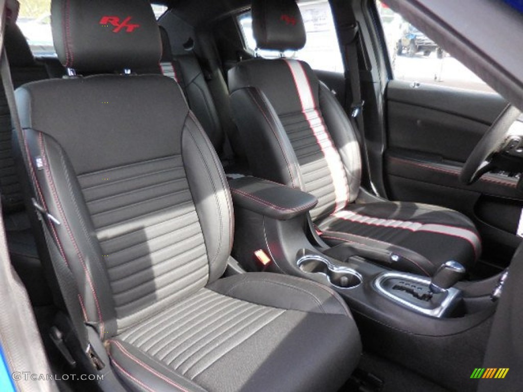 2012 Avenger R/T - Blue Streak Pearl / Black/Silver/Red photo #12