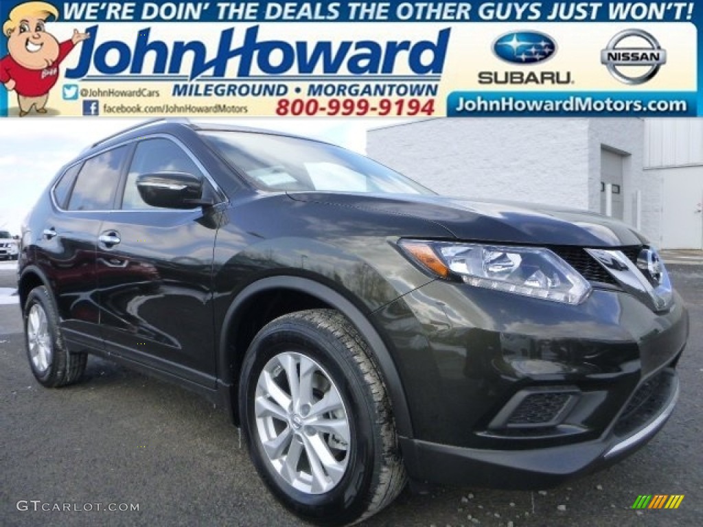 2015 Rogue SV AWD - Midnight Jade / Almond photo #1