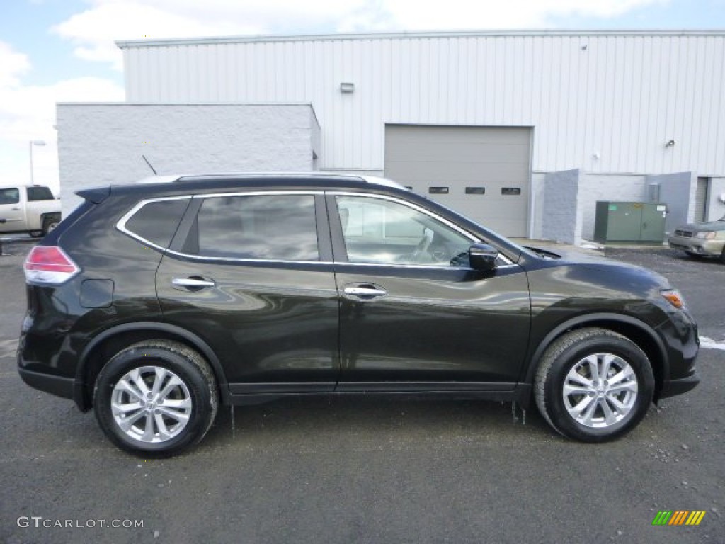 2015 Rogue SV AWD - Midnight Jade / Almond photo #2