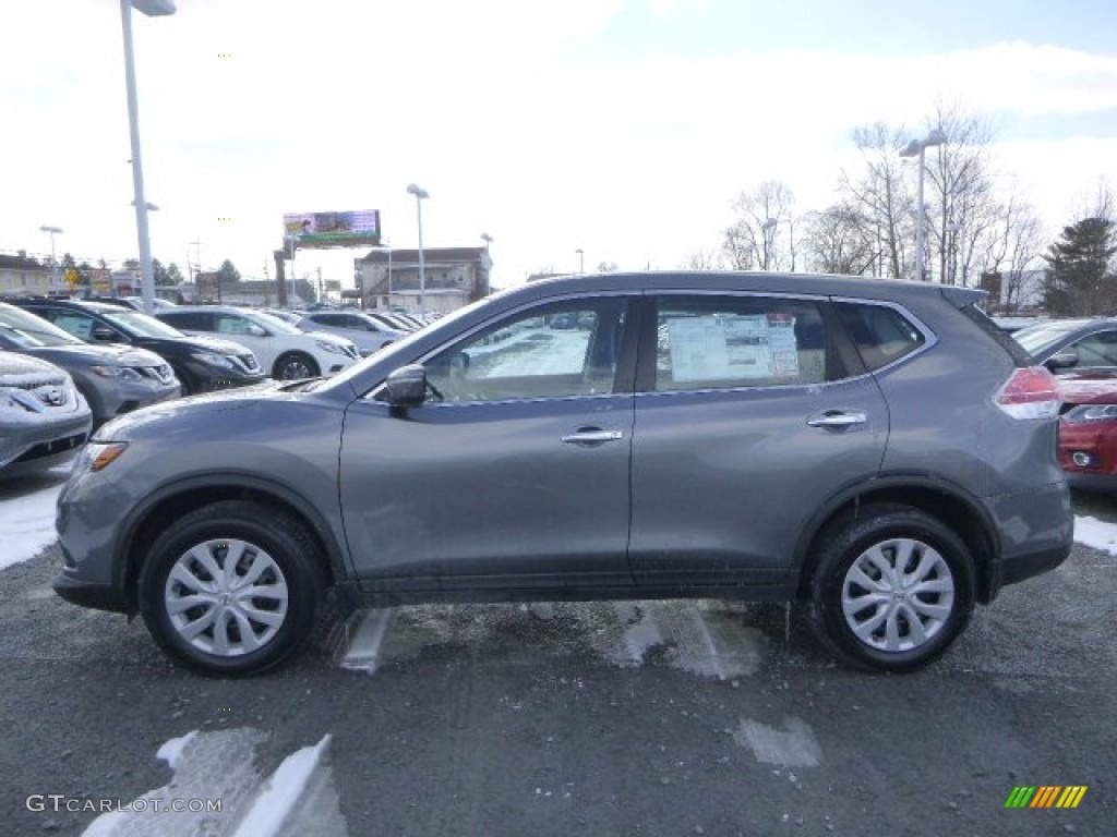 2015 Rogue S AWD - Gun Metallic / Charcoal photo #2