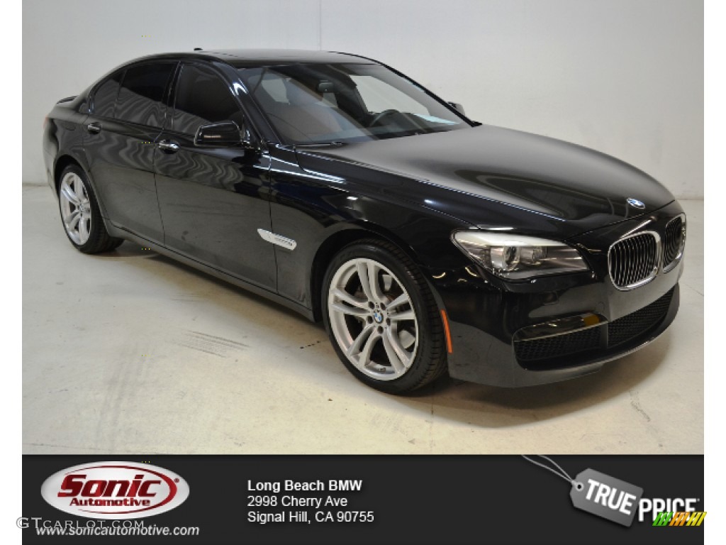 2012 7 Series 740i Sedan - Jet Black / Saddle/Black photo #1