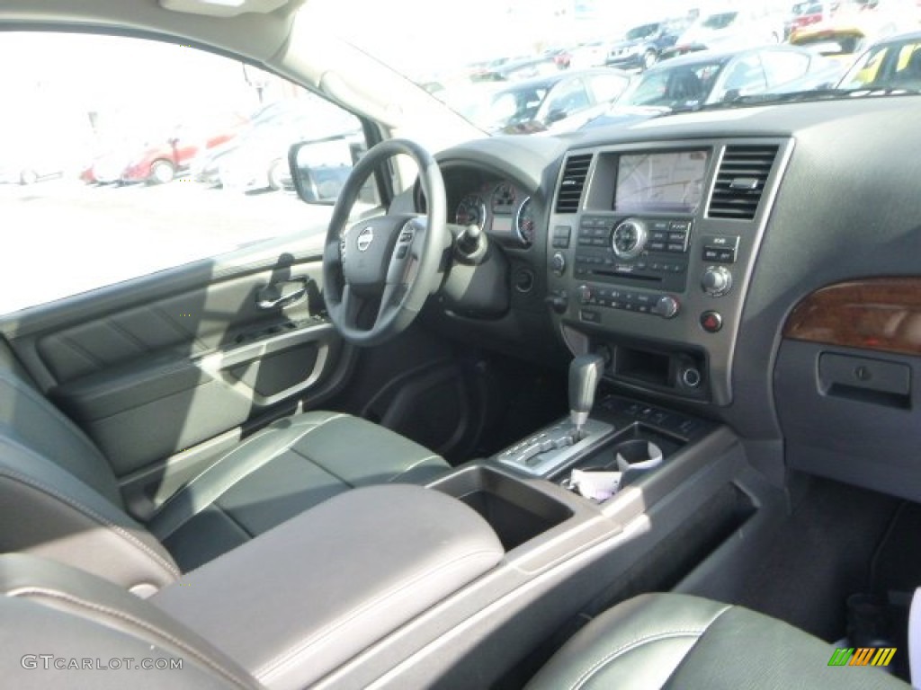2015 Armada Platinum 4x4 - Magnetic Black / Charcoal photo #12
