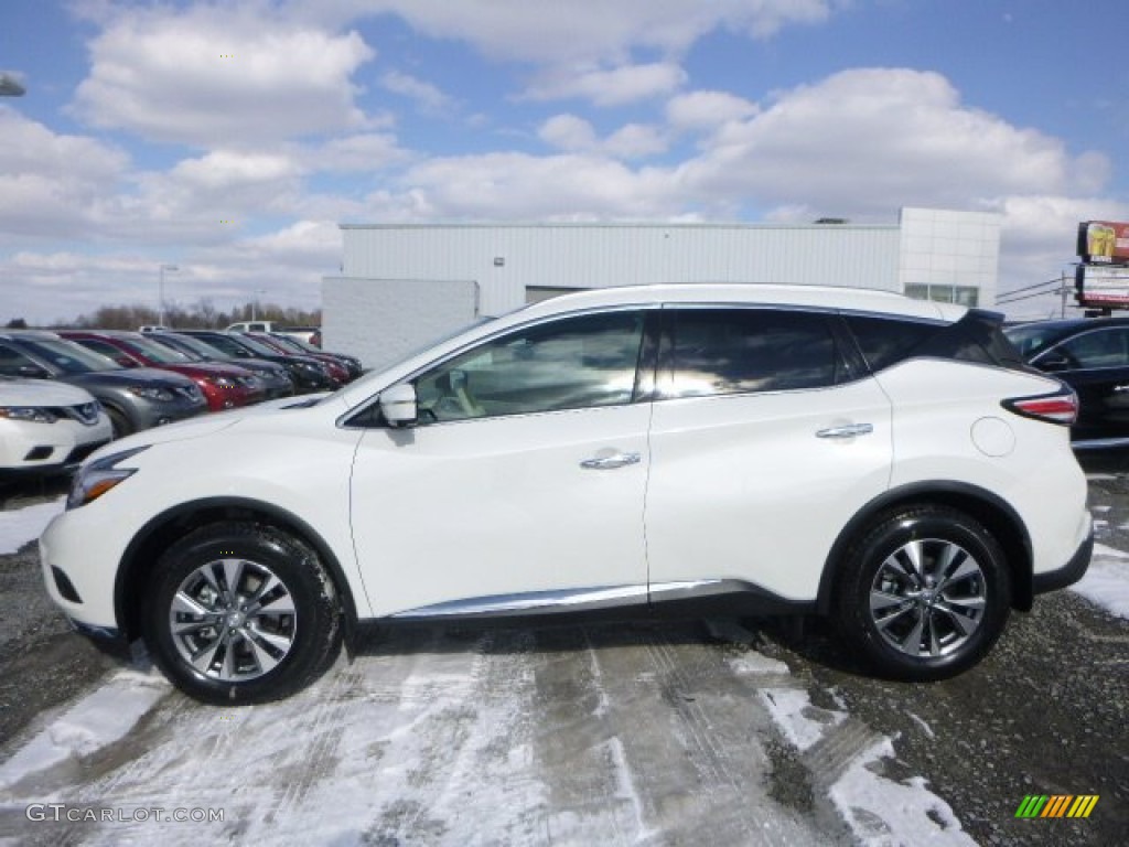 2015 Murano SL AWD - Pearl White / Cashmere photo #6