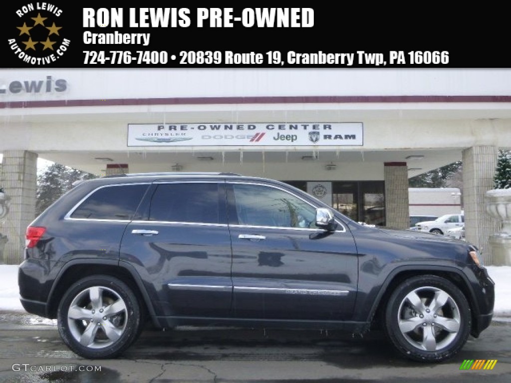 2012 Grand Cherokee Overland 4x4 - True Blue Pearl / New Saddle/Black photo #1