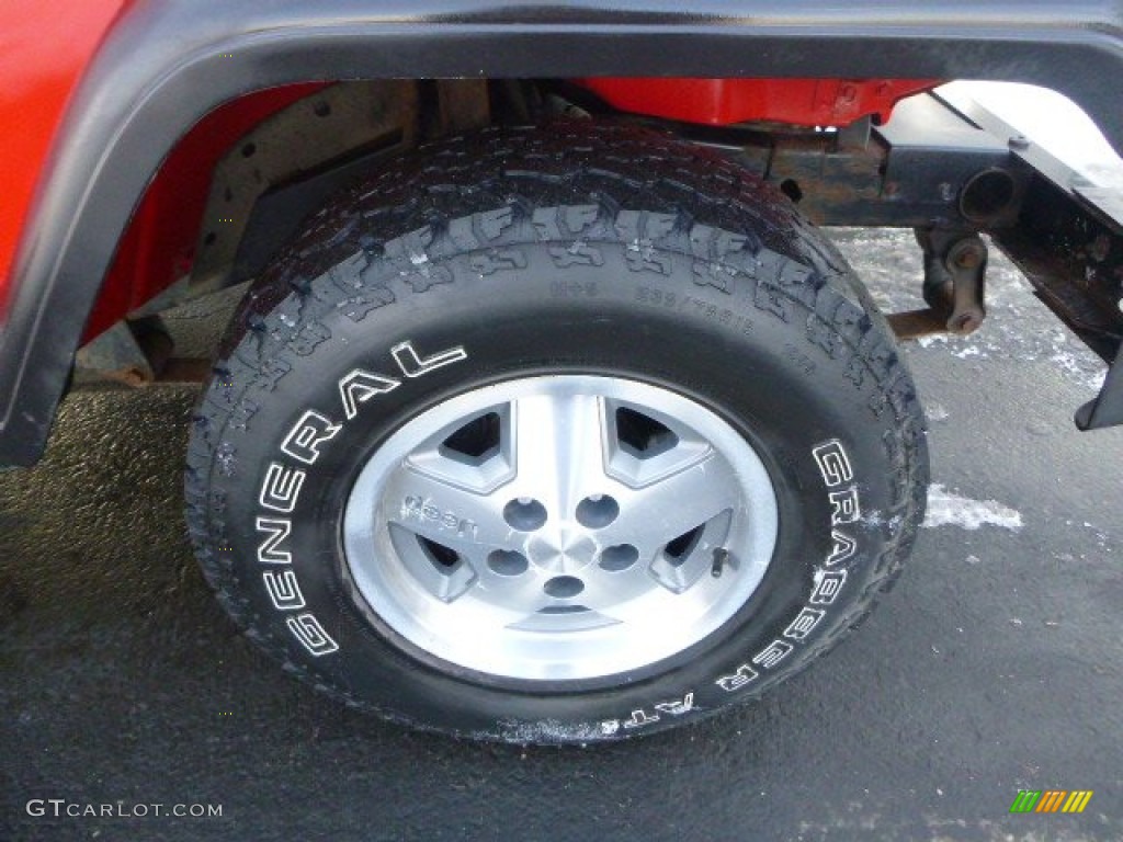 1995 Wrangler S 4x4 - Poppy Red / Gray photo #2