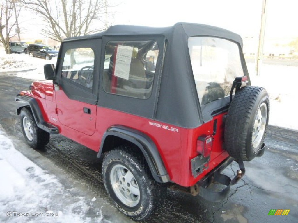 1995 Wrangler S 4x4 - Poppy Red / Gray photo #7