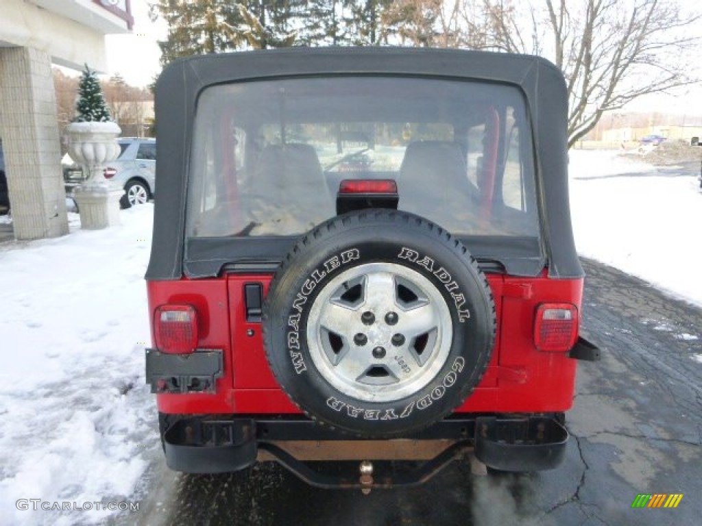 1995 Wrangler S 4x4 - Poppy Red / Gray photo #8