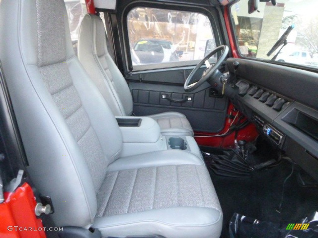 1995 Wrangler S 4x4 - Poppy Red / Gray photo #11