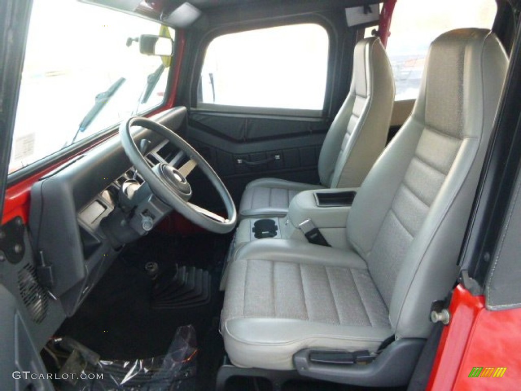 1995 Wrangler S 4x4 - Poppy Red / Gray photo #14