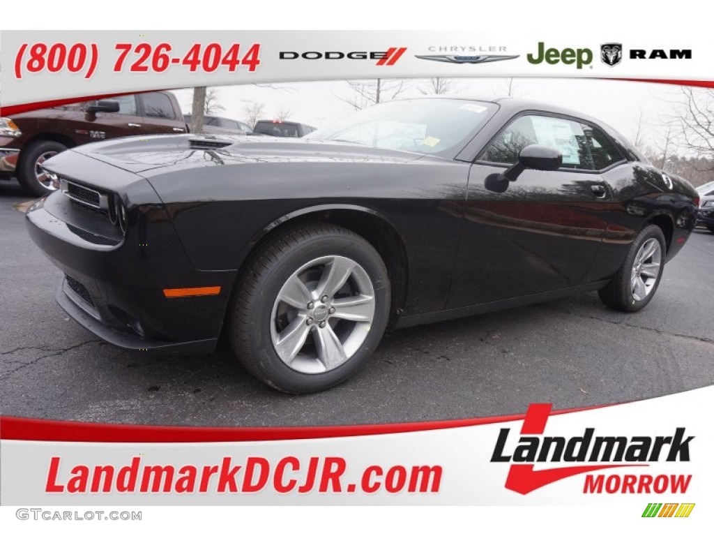 2015 Challenger SXT - Pitch Black / Black/Tungsten photo #1