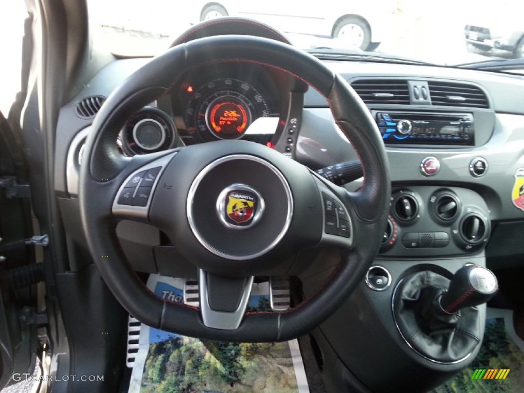 2013 500 Abarth - Grigio (Gray) / Abarth Nero/Nero (Black/Black) photo #9
