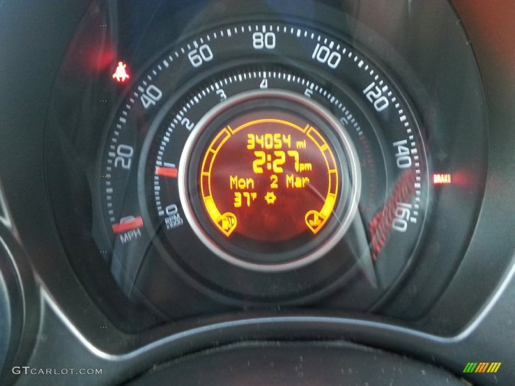 2013 500 Abarth - Grigio (Gray) / Abarth Nero/Nero (Black/Black) photo #12