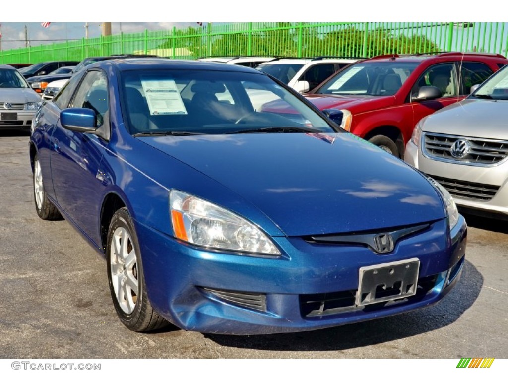 2005 Accord EX V6 Coupe - Sapphire Blue Pearl / Black photo #3