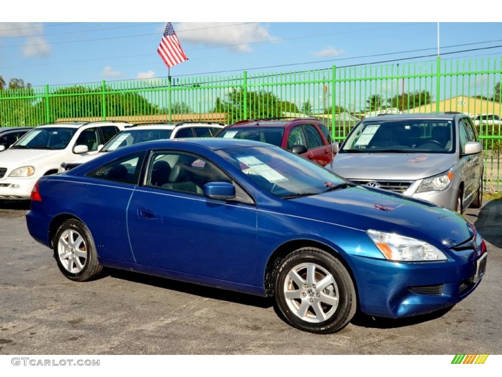 2005 Accord EX V6 Coupe - Sapphire Blue Pearl / Black photo #5