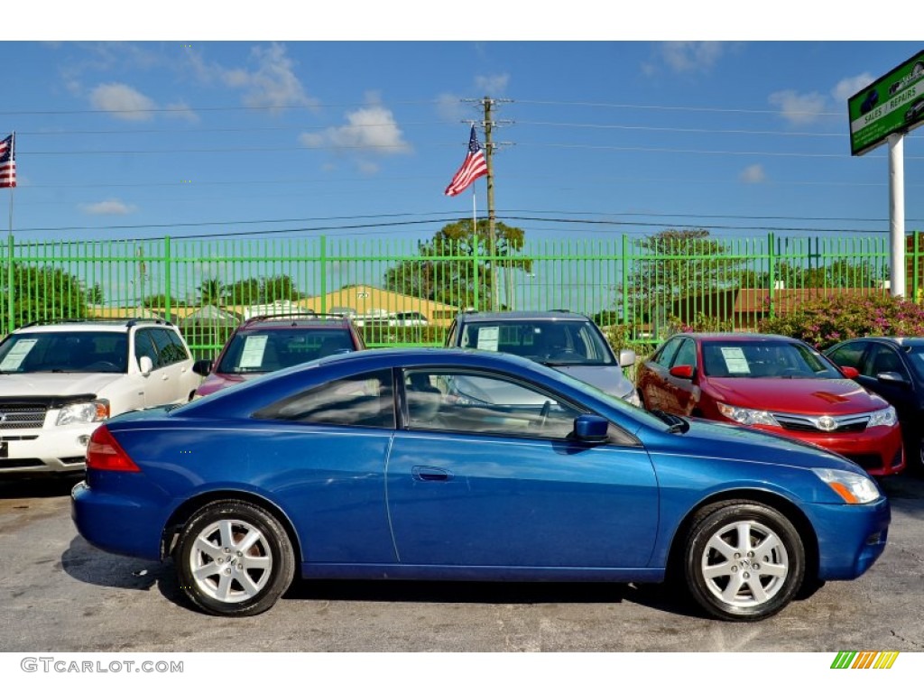 2005 Accord EX V6 Coupe - Sapphire Blue Pearl / Black photo #7