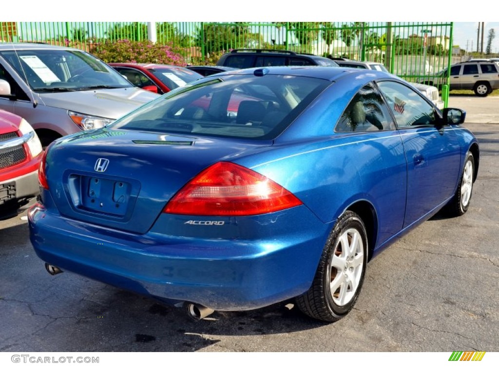 2005 Accord EX V6 Coupe - Sapphire Blue Pearl / Black photo #8