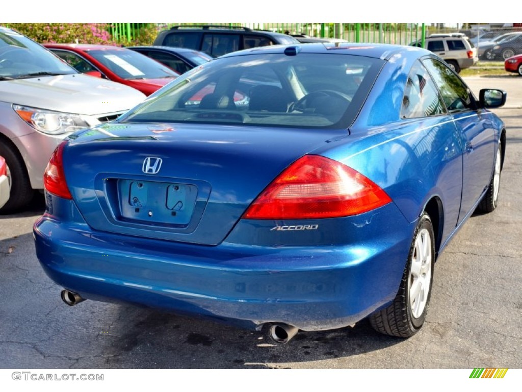 2005 Accord EX V6 Coupe - Sapphire Blue Pearl / Black photo #9