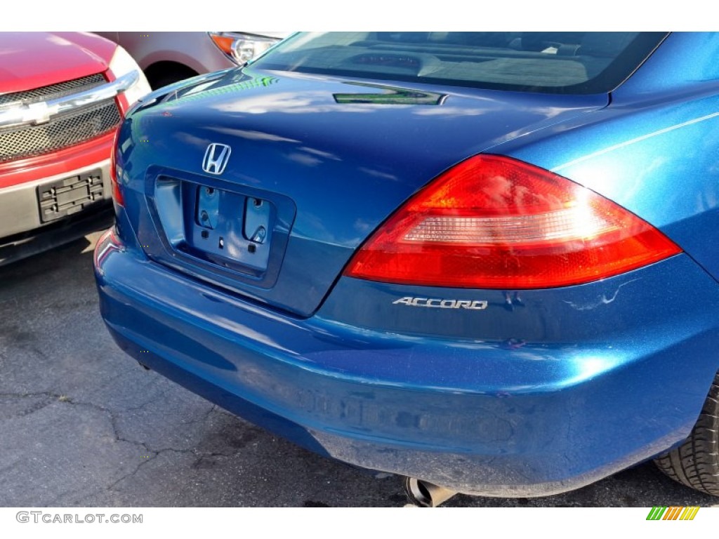 2005 Accord EX V6 Coupe - Sapphire Blue Pearl / Black photo #10