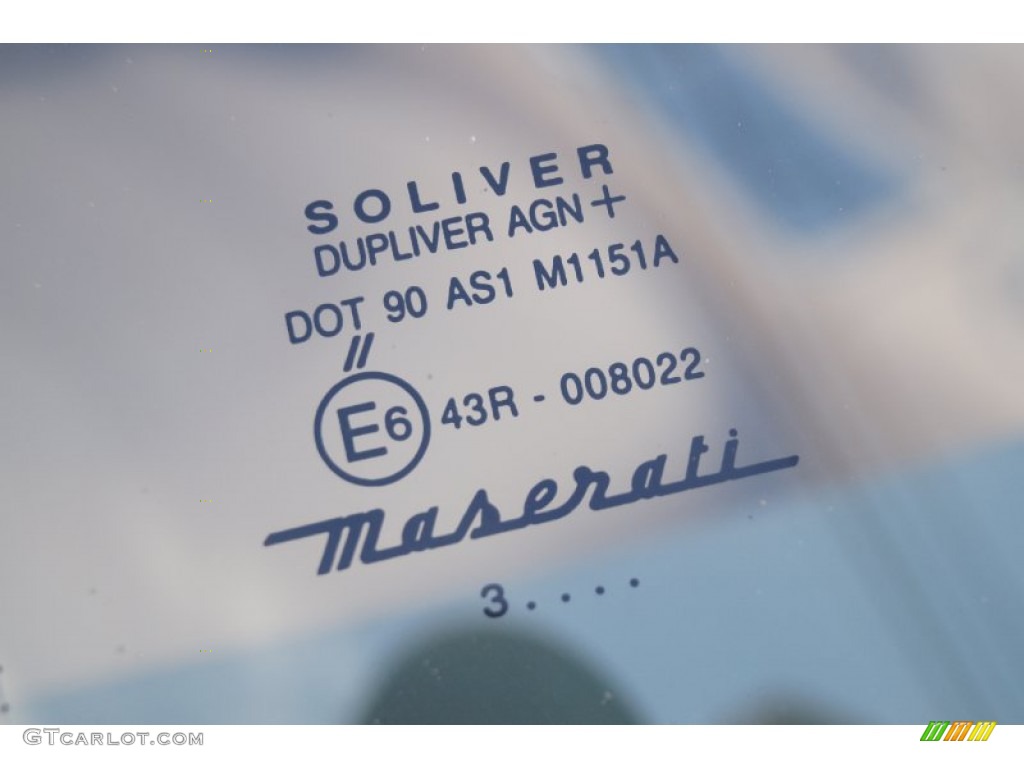 2004 Maserati Spyder Cambiocorsa Info Tag Photo #101894514