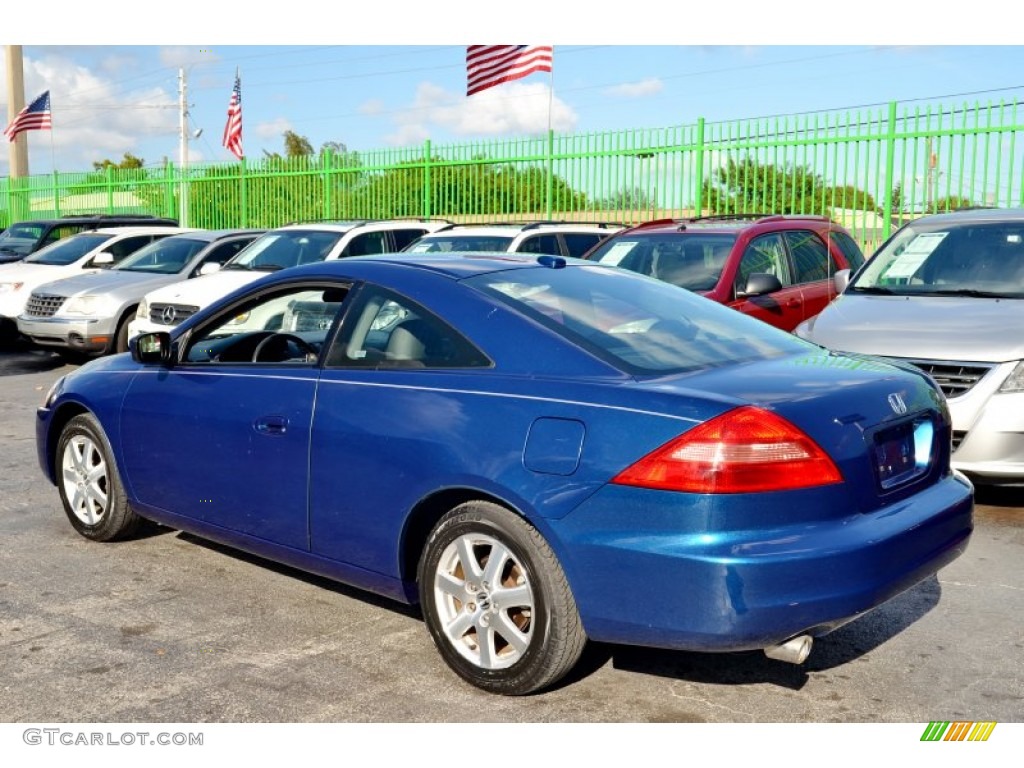 2005 Accord EX V6 Coupe - Sapphire Blue Pearl / Black photo #37