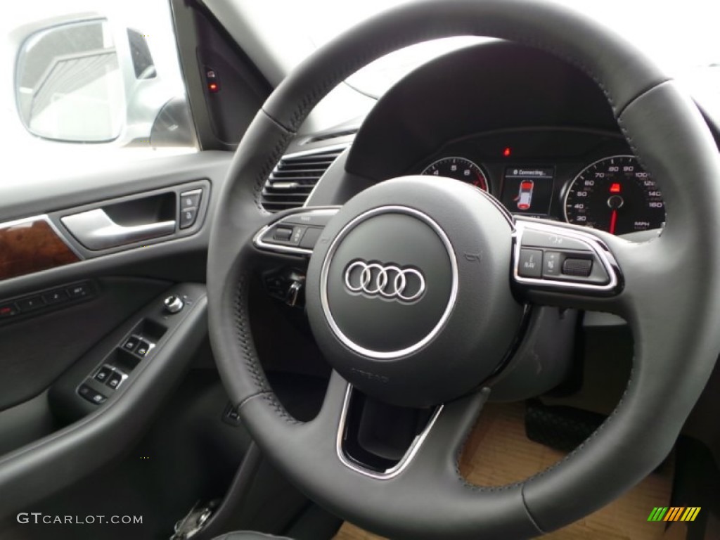 2015 Audi Q5 3.0 TFSI Premium Plus quattro Black Steering Wheel Photo #101896167