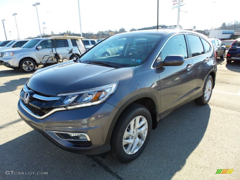 2015 CR-V EX AWD - Alabaster Silver Metallic / Gray photo #2