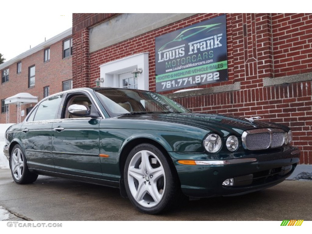 2005 XJ Super V8 - Jaguar Racing Green / Champagne photo #114