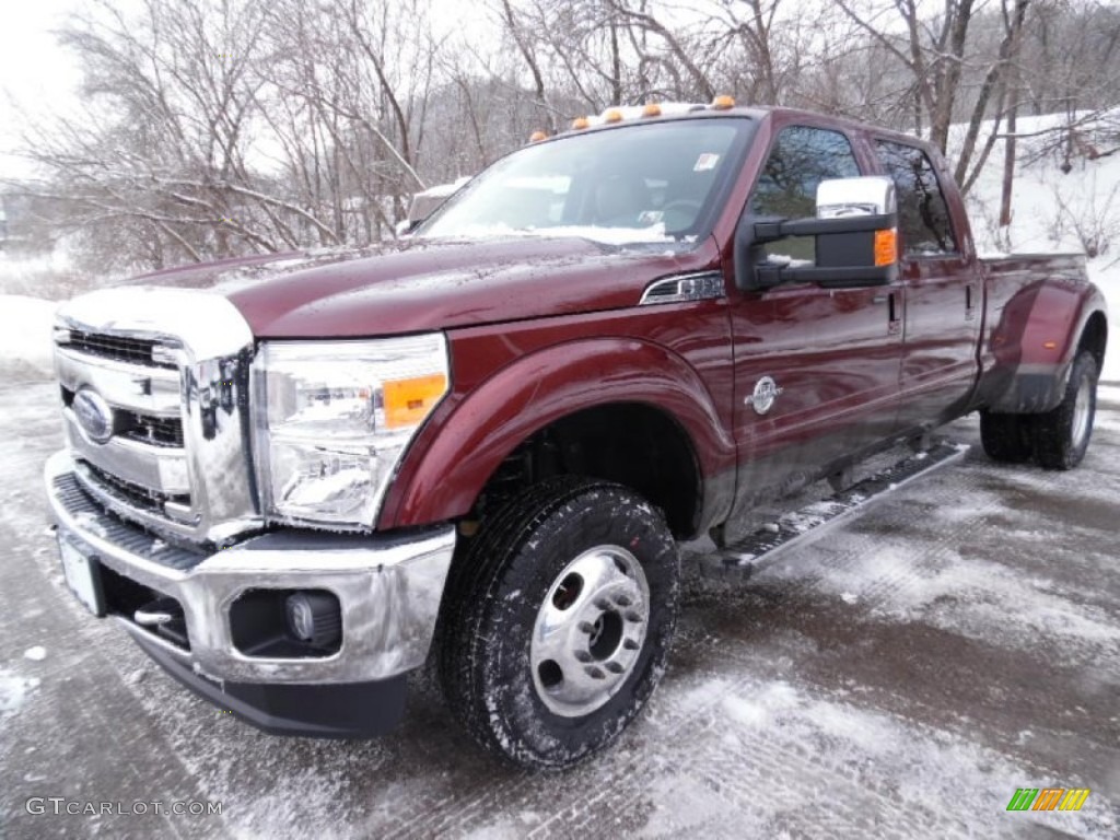 2015 F350 Super Duty Lariat Crew Cab 4x4 DRW - Bronze Fire / Adobe photo #4