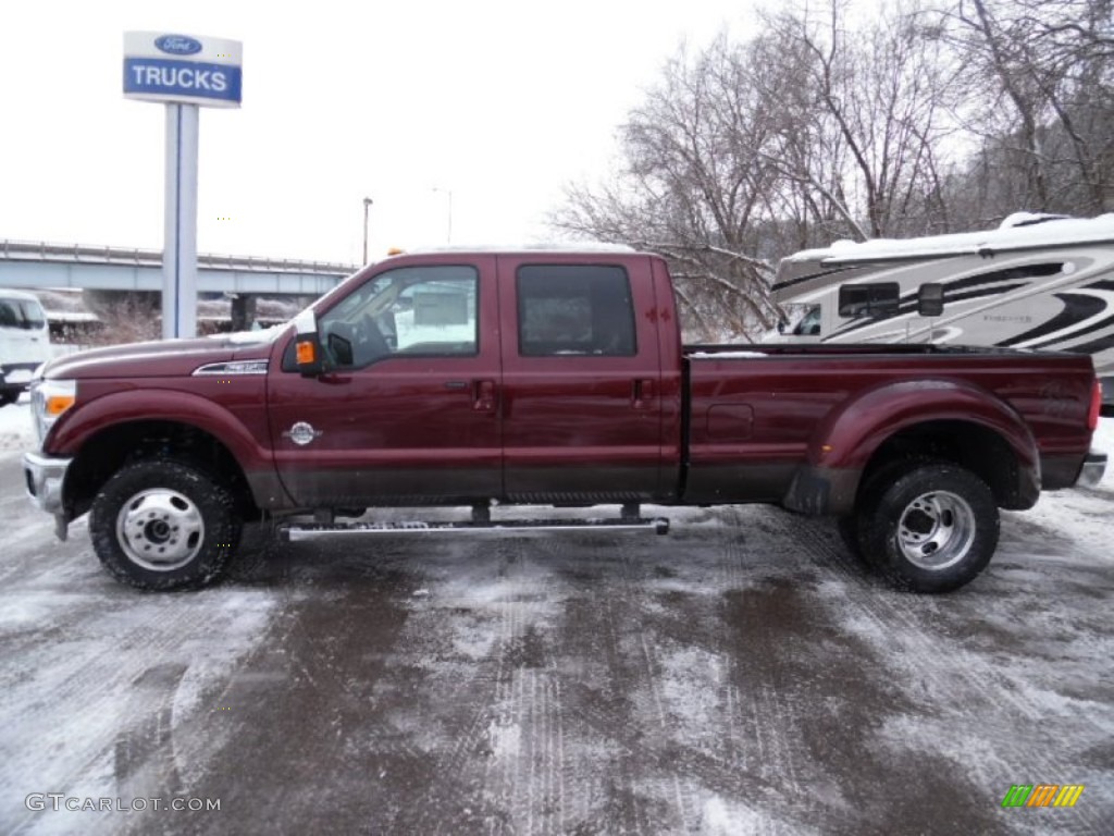 2015 F350 Super Duty Lariat Crew Cab 4x4 DRW - Bronze Fire / Adobe photo #5